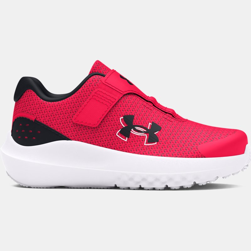 Boys' Infant  Under Armour  Surge 4 AC Running Shoes Red / Black / Black 4.5